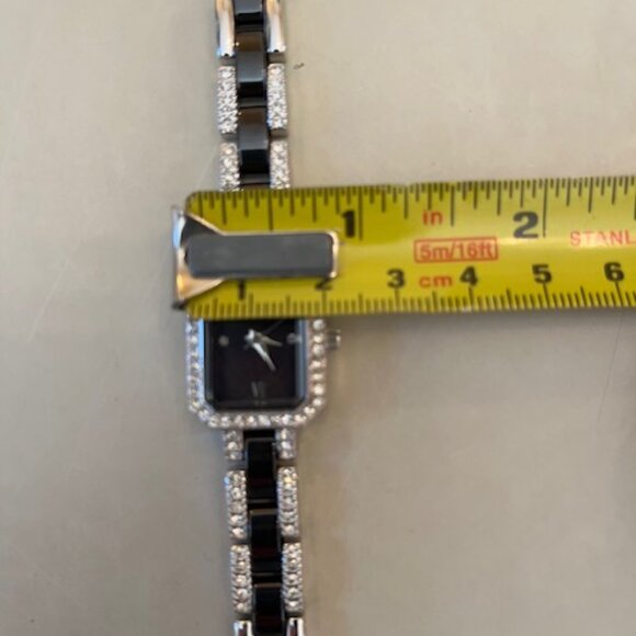 ISAAC MIZRAHI LIVE | Women's Black Ceramic and Crystal Bracelet Watch-NEW w/Box - Picture 13 of 13